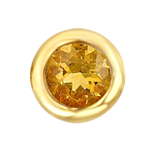 Yellow Gold Floating Citrine - November