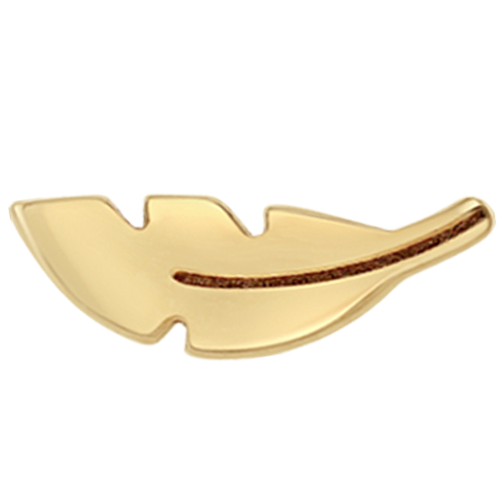 Zoë Chicco 14k Yellow Gold Itty Bitty Feather
