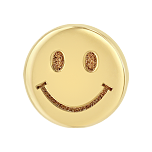 Itty Bitty Yellow Gold Smiley Face