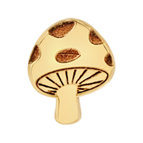Itty Bitty Yellow Gold Mushroom