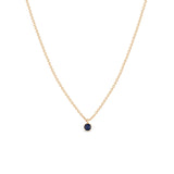 Zoë Chicco 14k Gold Blue Sapphire Pendant Necklace | September Birthstone