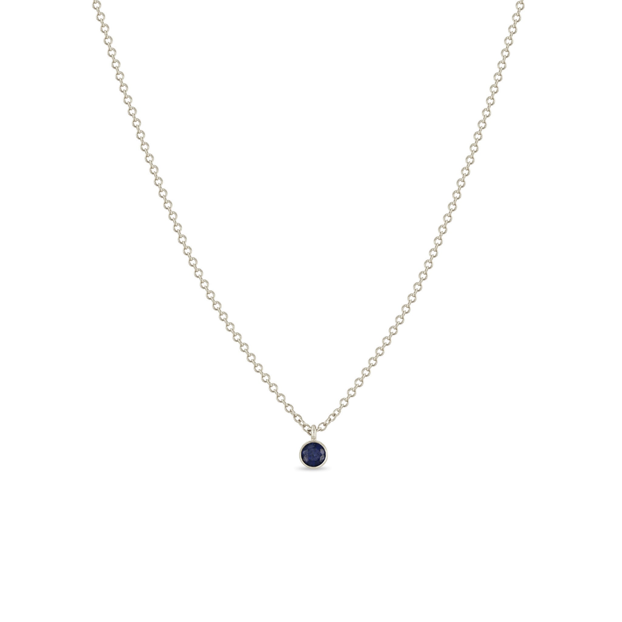 Zoë Chicco 14k Gold Blue Sapphire Pendant Necklace | September Birthstone