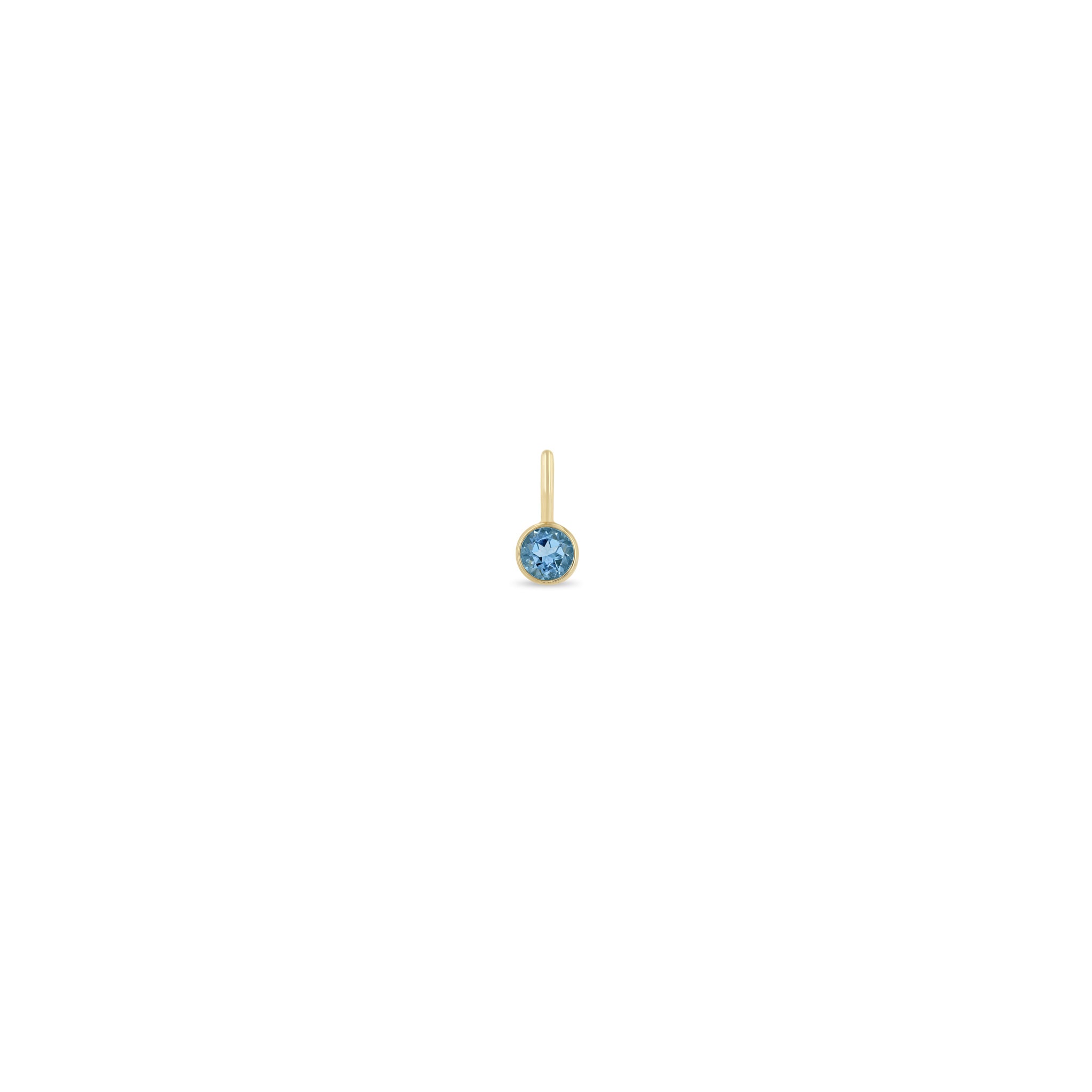 Zoë Chicco 14k Gold Aquamarine Charm Pendant | March Birthstone