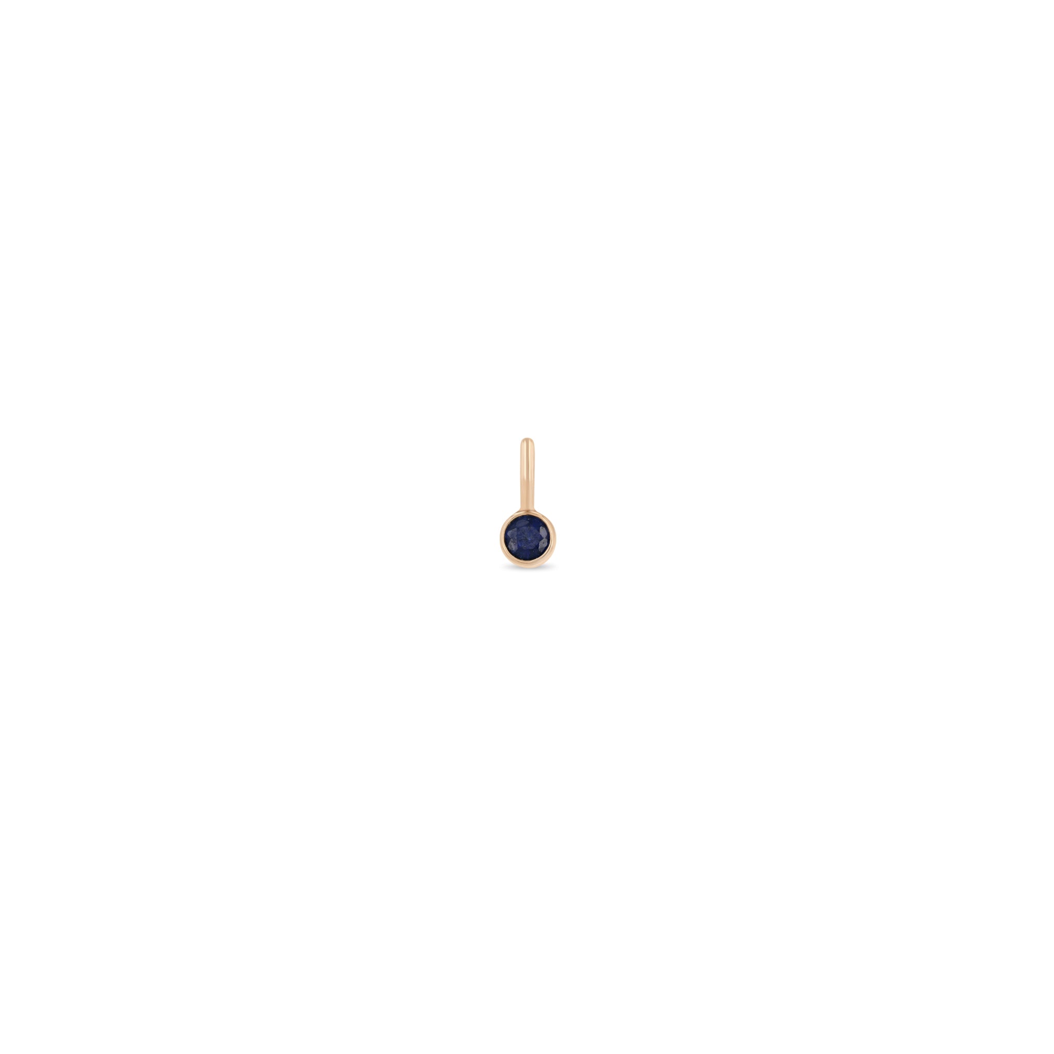Zoë Chicco 14k Rose Gold Blue Sapphire Charm Pendant | September Birthstone