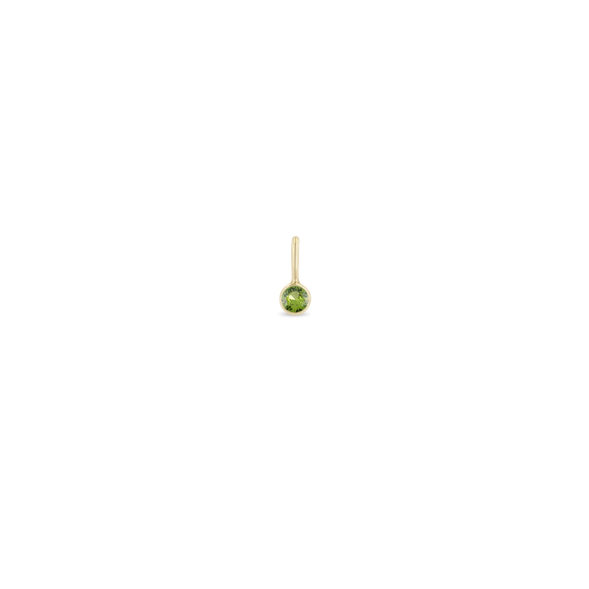 Zoë Chicco 14k Gold Peridot Charm Pendant | August Birthstone
