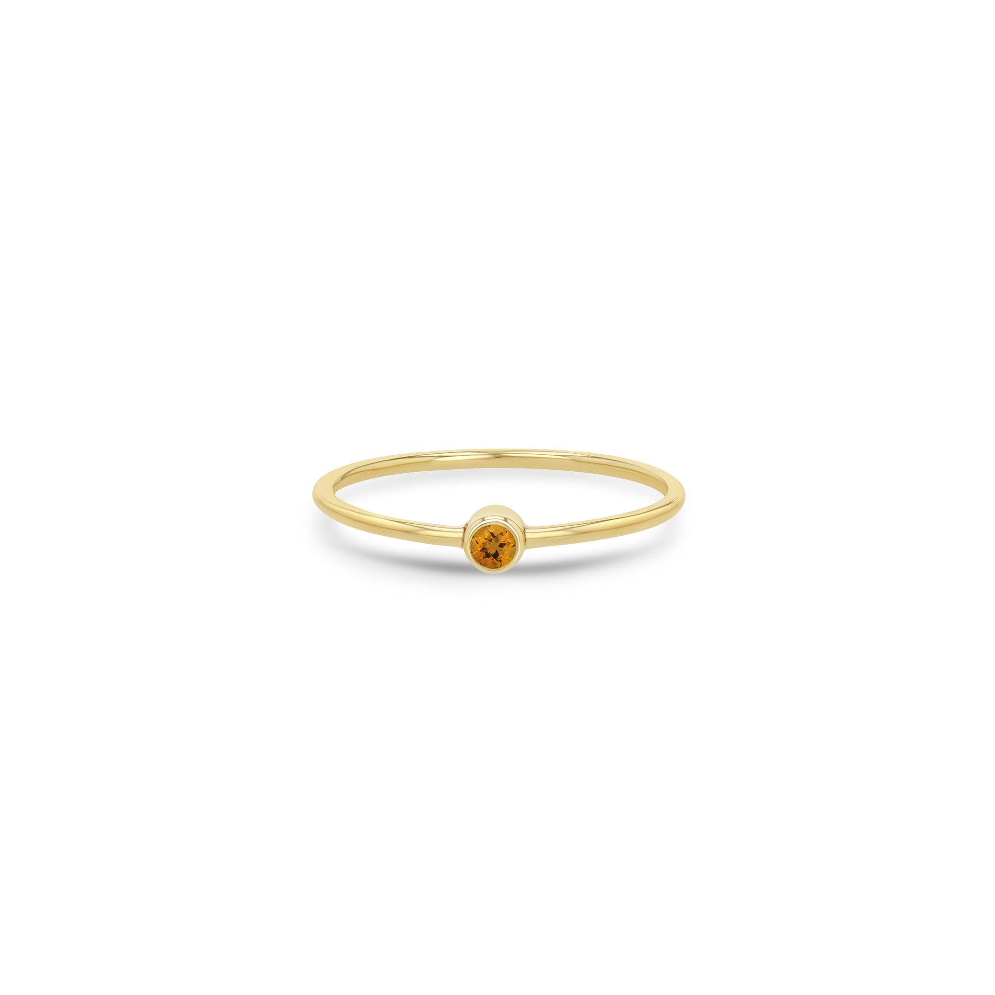 Zoë Chicco 14k Gold Citrine Bezel Ring | November Birthstone