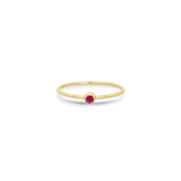 Zoë Chicco 14k Gold Ruby Bezel Ring | July Birthstone