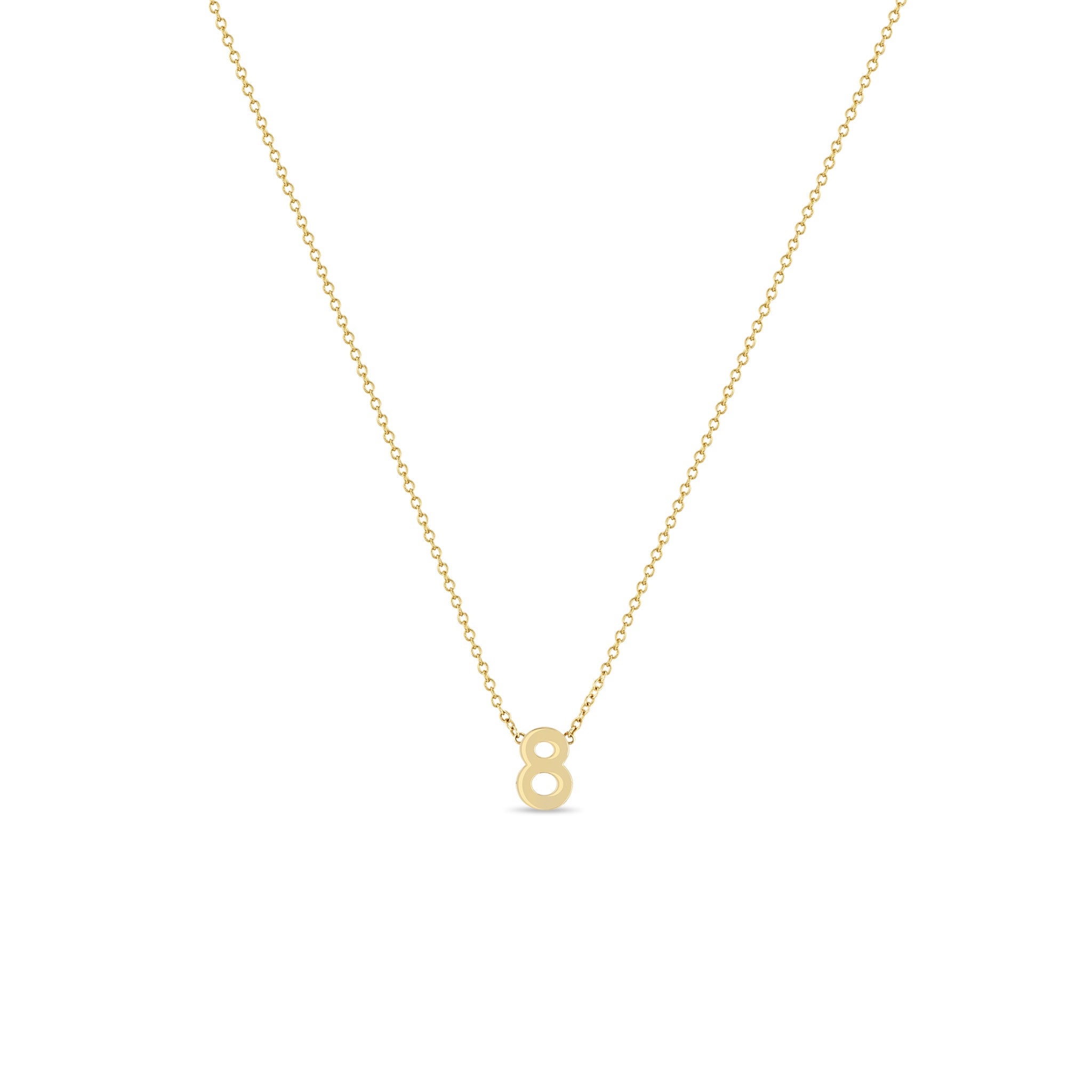 Zoë Chicco 14k Gold Number "8" Necklace
