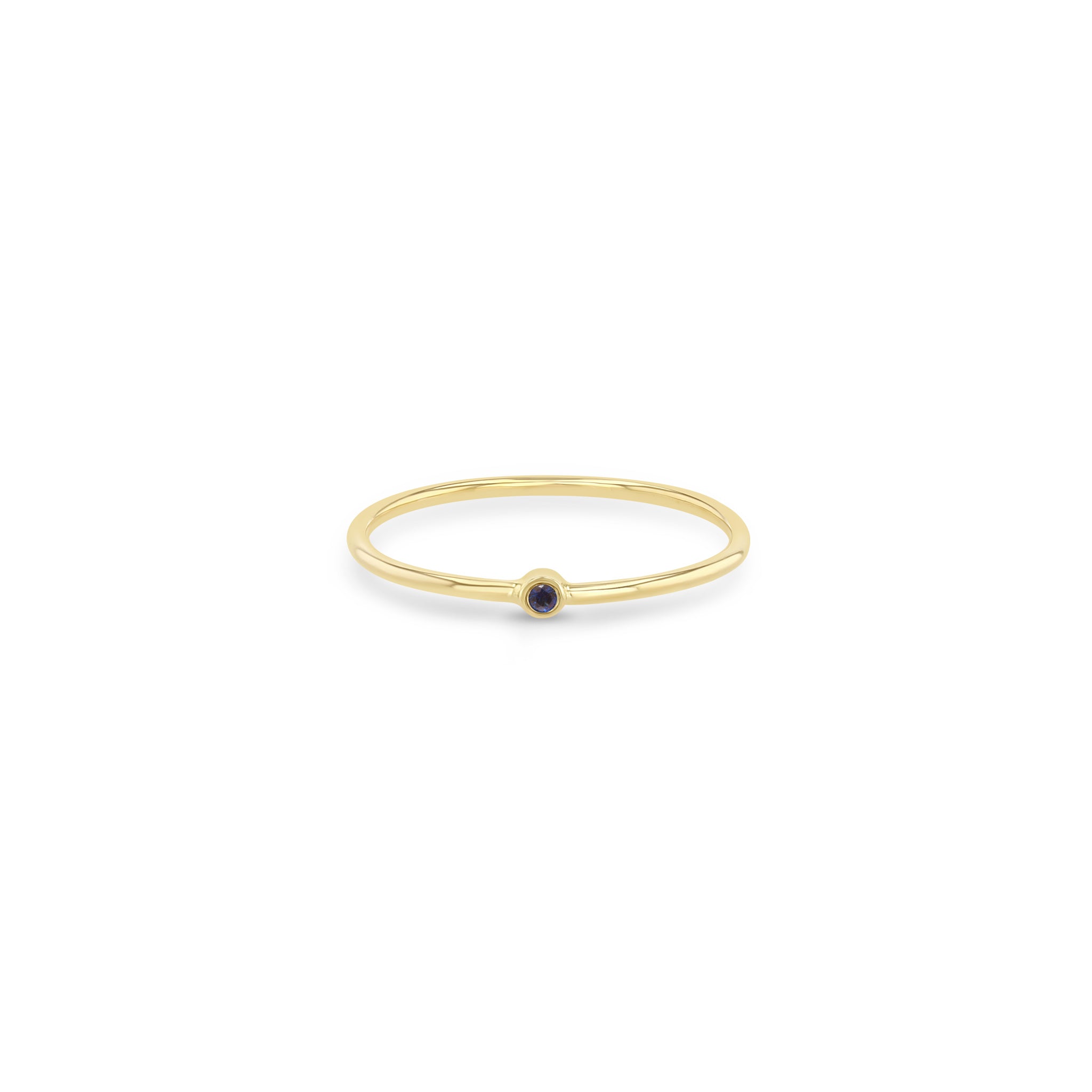 Zoë Chicco 14k Gold Tiny Blue Sapphire Bezel Ring