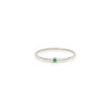 Zoë Chicco 14k Gold Tiny Emerald Bezel Ring