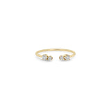 Zoë Chicco 14k Gold Double Mixed Prong Diamond Open Ring