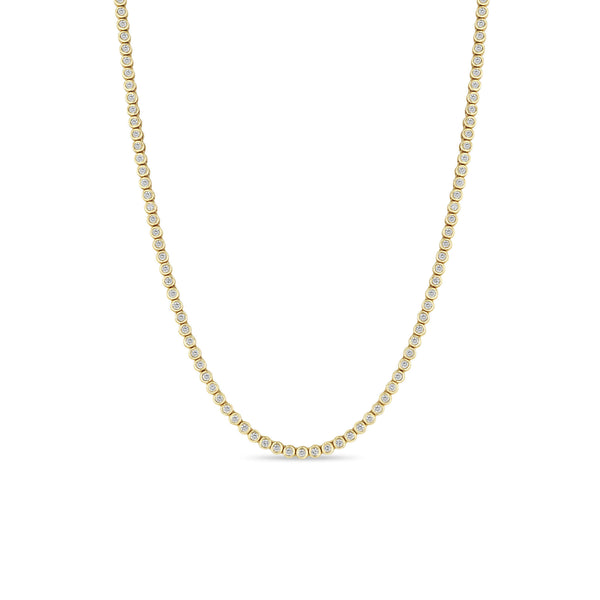Zoë Chicco 14k Gold Small Diamond Bezel Tennis Necklace
