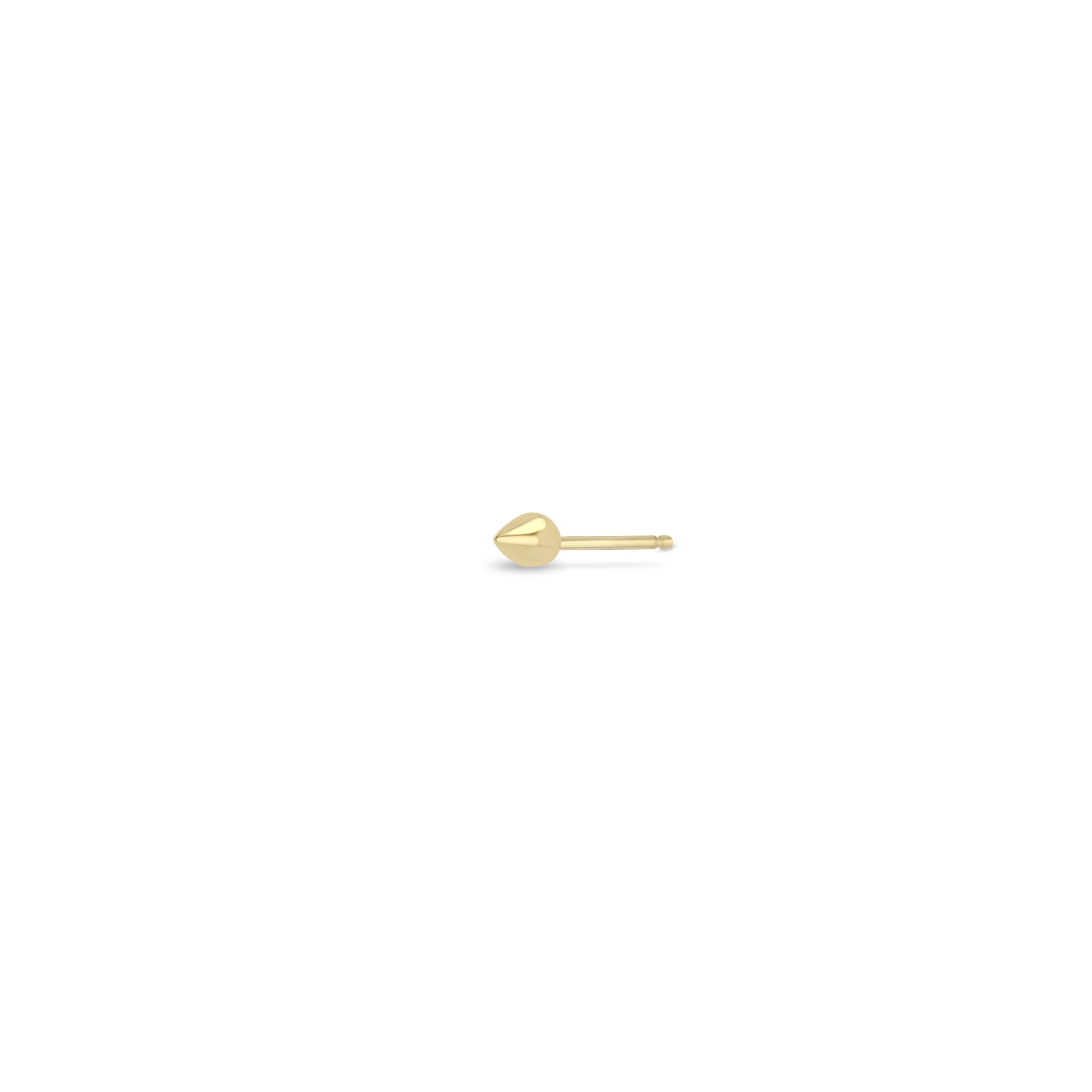 Zoe Chicco 14k Gold Small Puffed Spike Stud on a white background