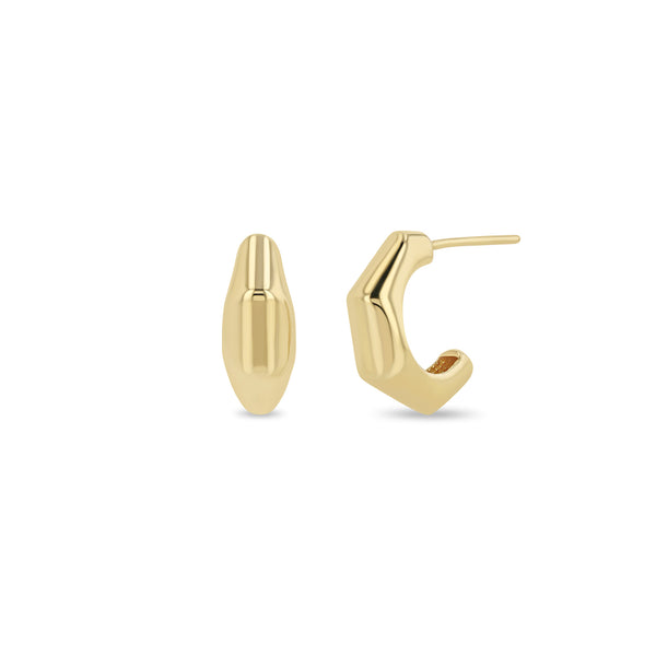 Zoë Chicco 14k Gold Medium Wide Bamboo Hoop Earrings