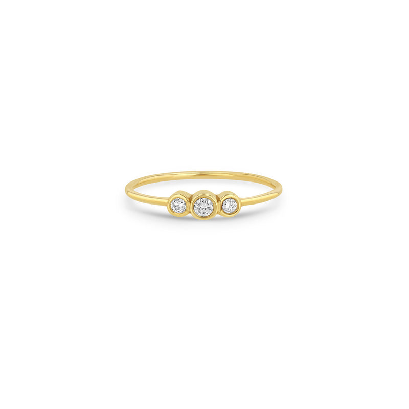 Zoë Chicco 14k Gold 3 Graduated Diamond Bezel Ring