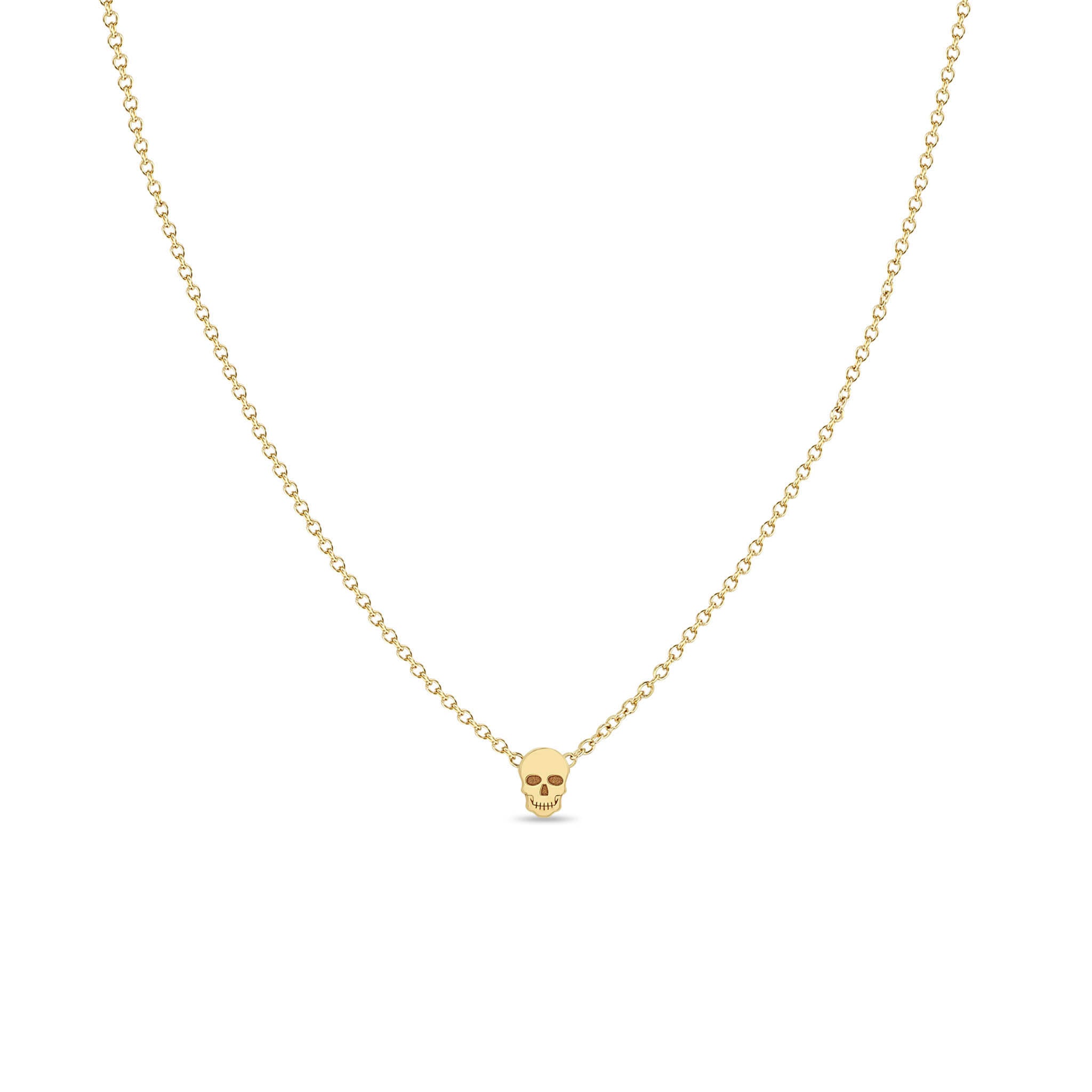 Zoë Chicco 14k Gold Itty Bitty Skull Necklace – ZOË CHICCO