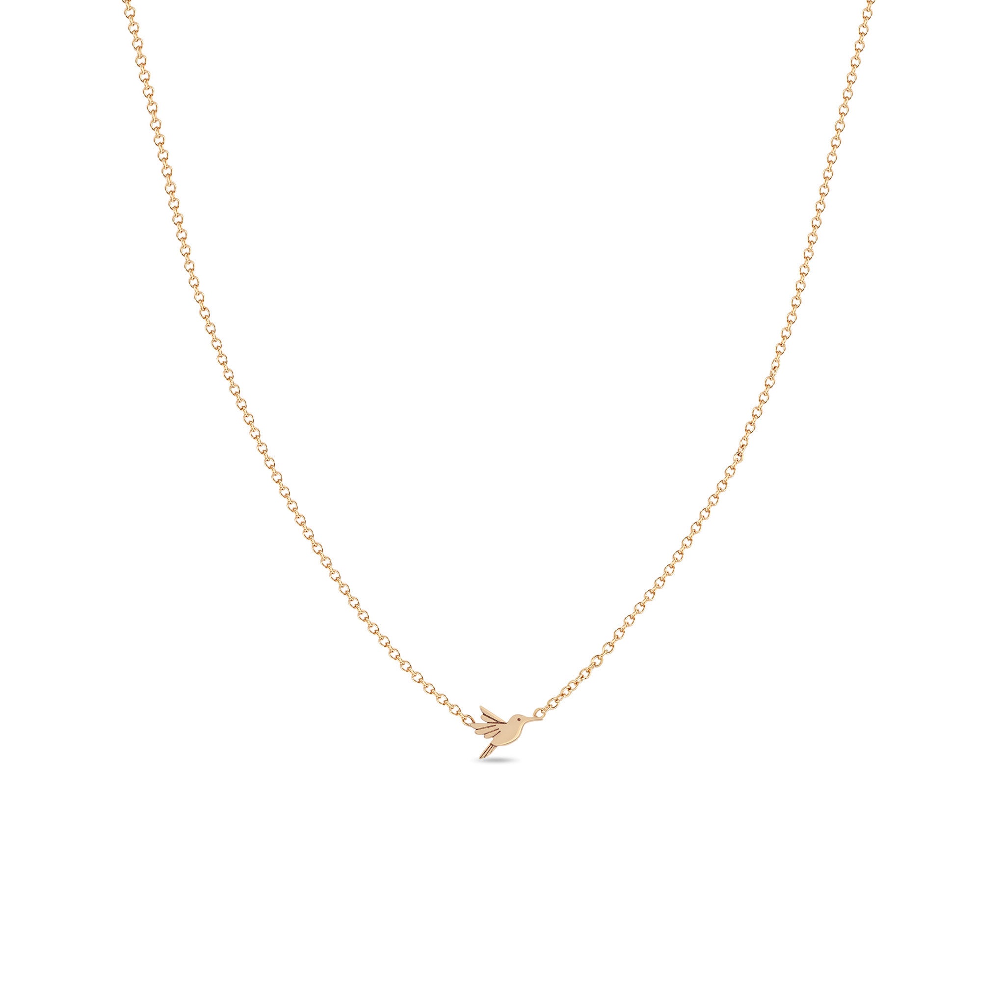 Zoë Chicco 14k Gold Itty Bitty Hummingbird Necklace
