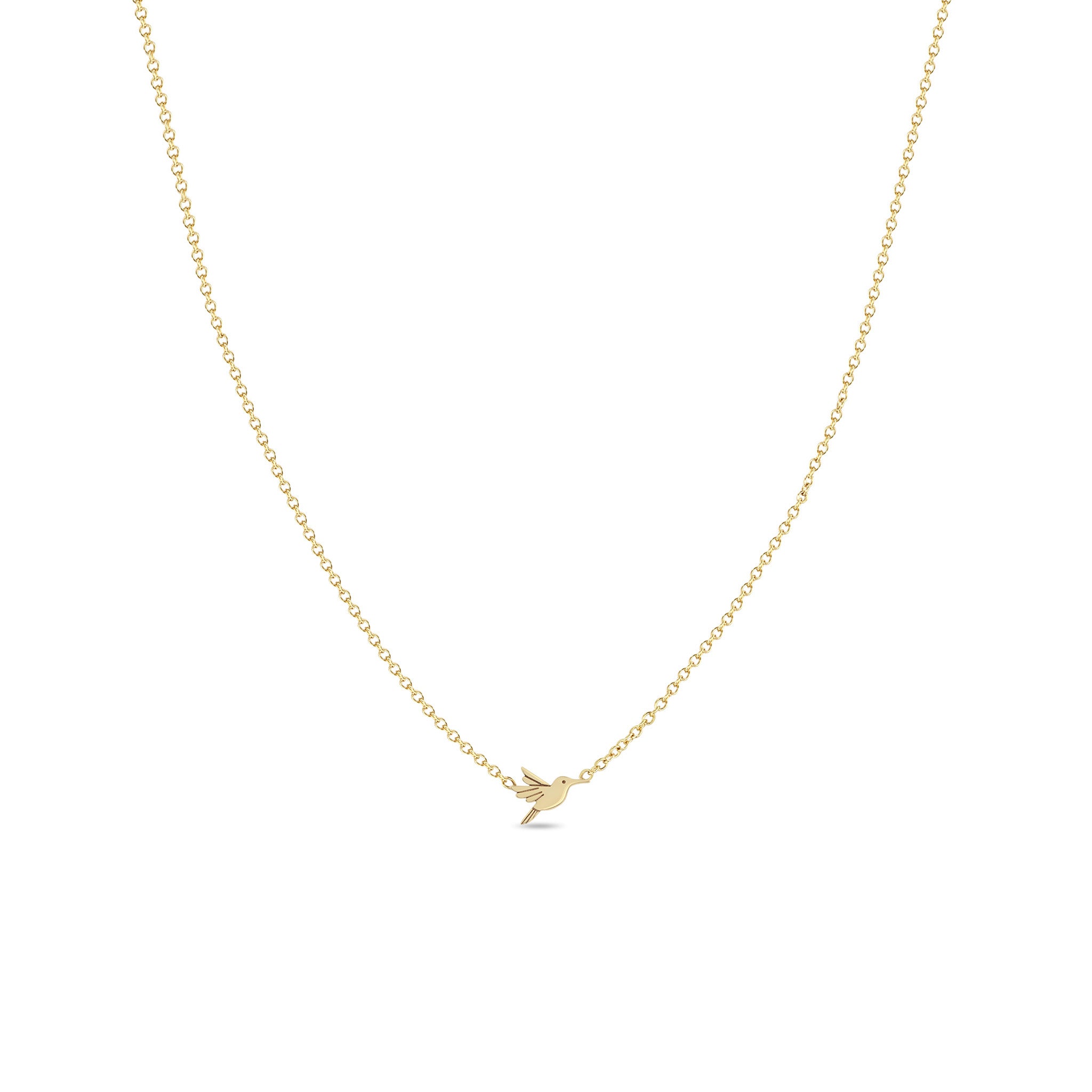 Zoë Chicco 14k Gold Itty Bitty Hummingbird Necklace