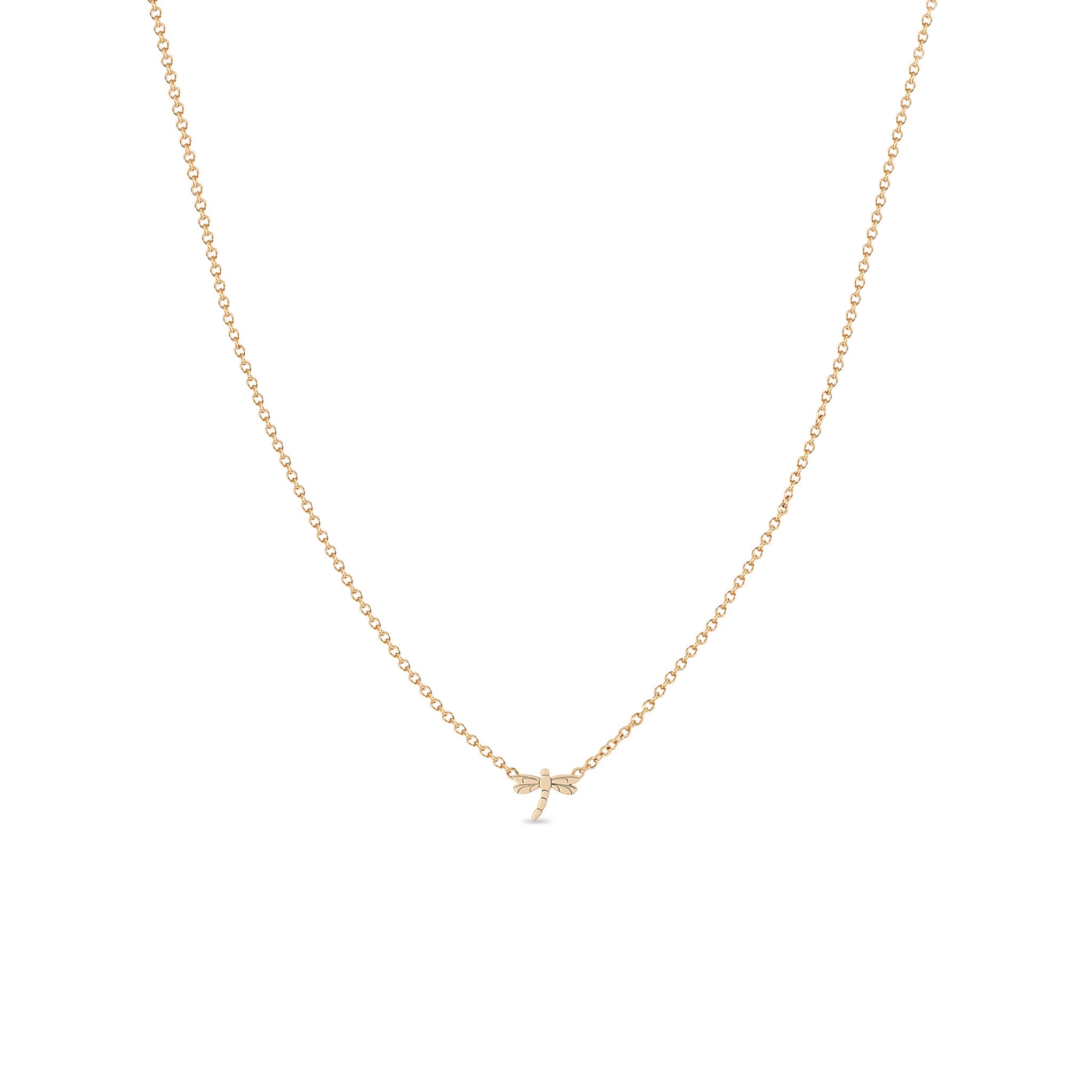 Zoë Chicco 14k Gold Itty Bitty Dragonfly Necklace