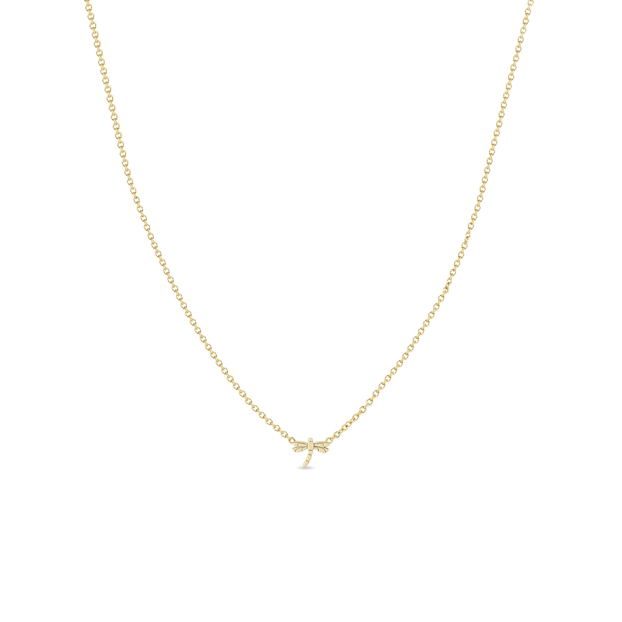 Zoë Chicco 14k Gold Itty Bitty Dragonfly Necklace