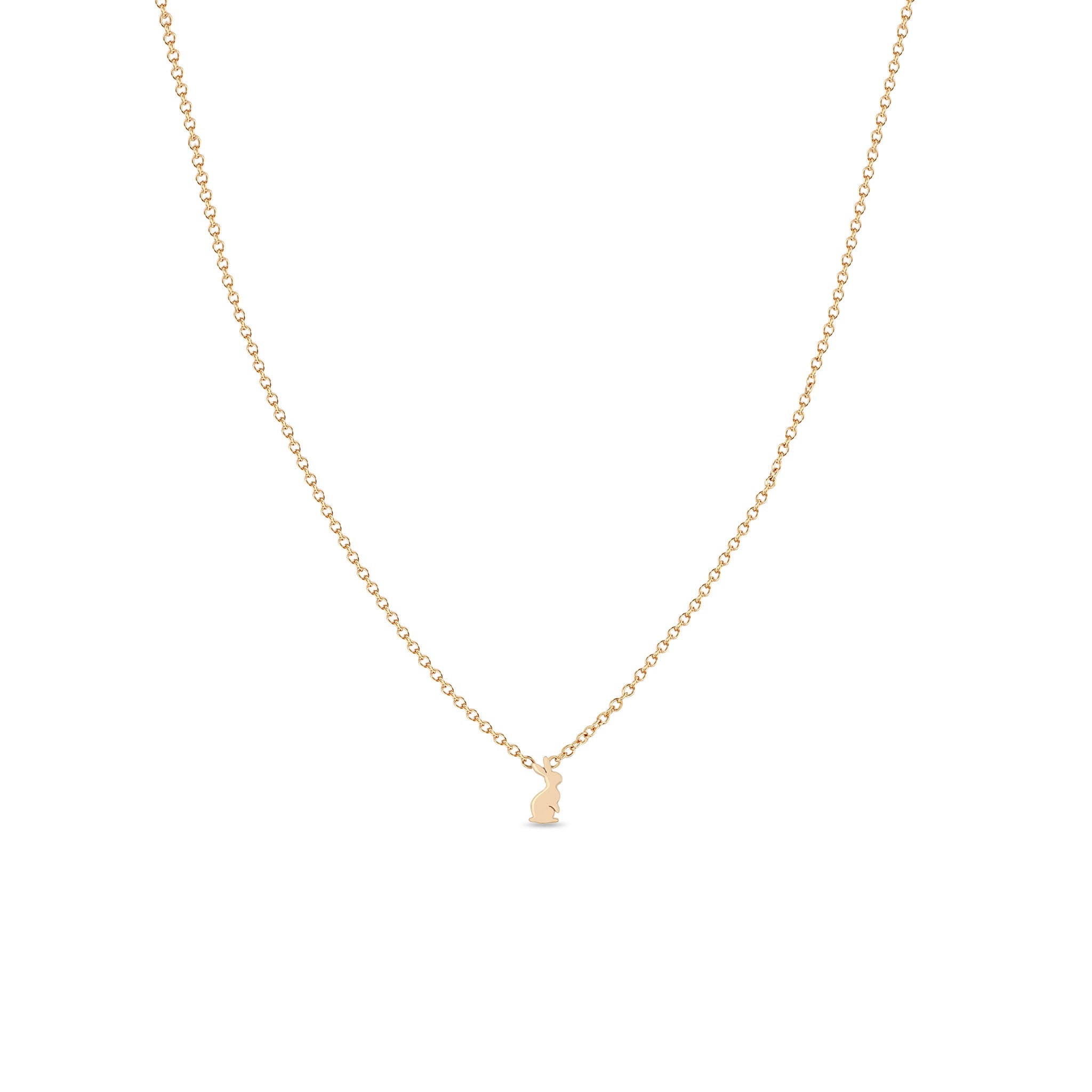 Zoë Chicco 14k Gold Itty Bitty Bunny Necklace