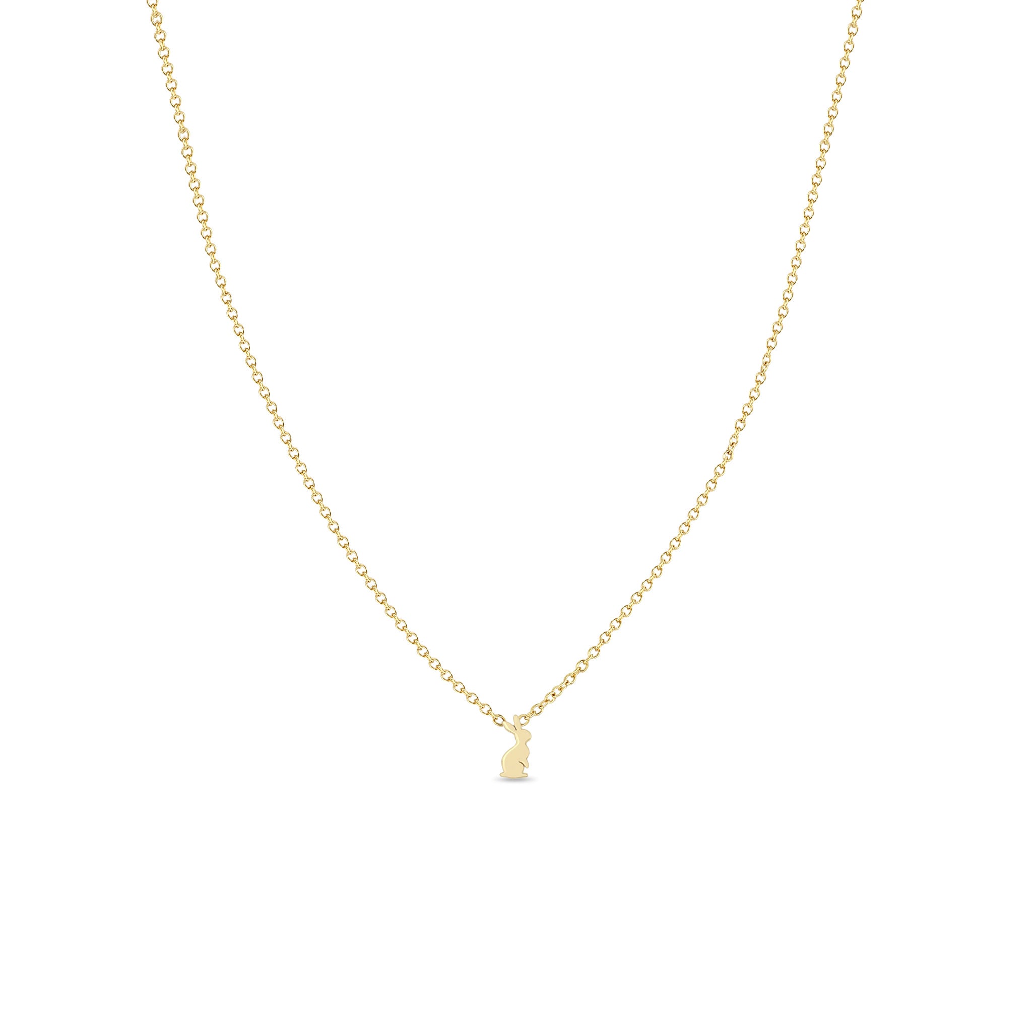 Zoë Chicco 14k Gold Itty Bitty Bunny Necklace