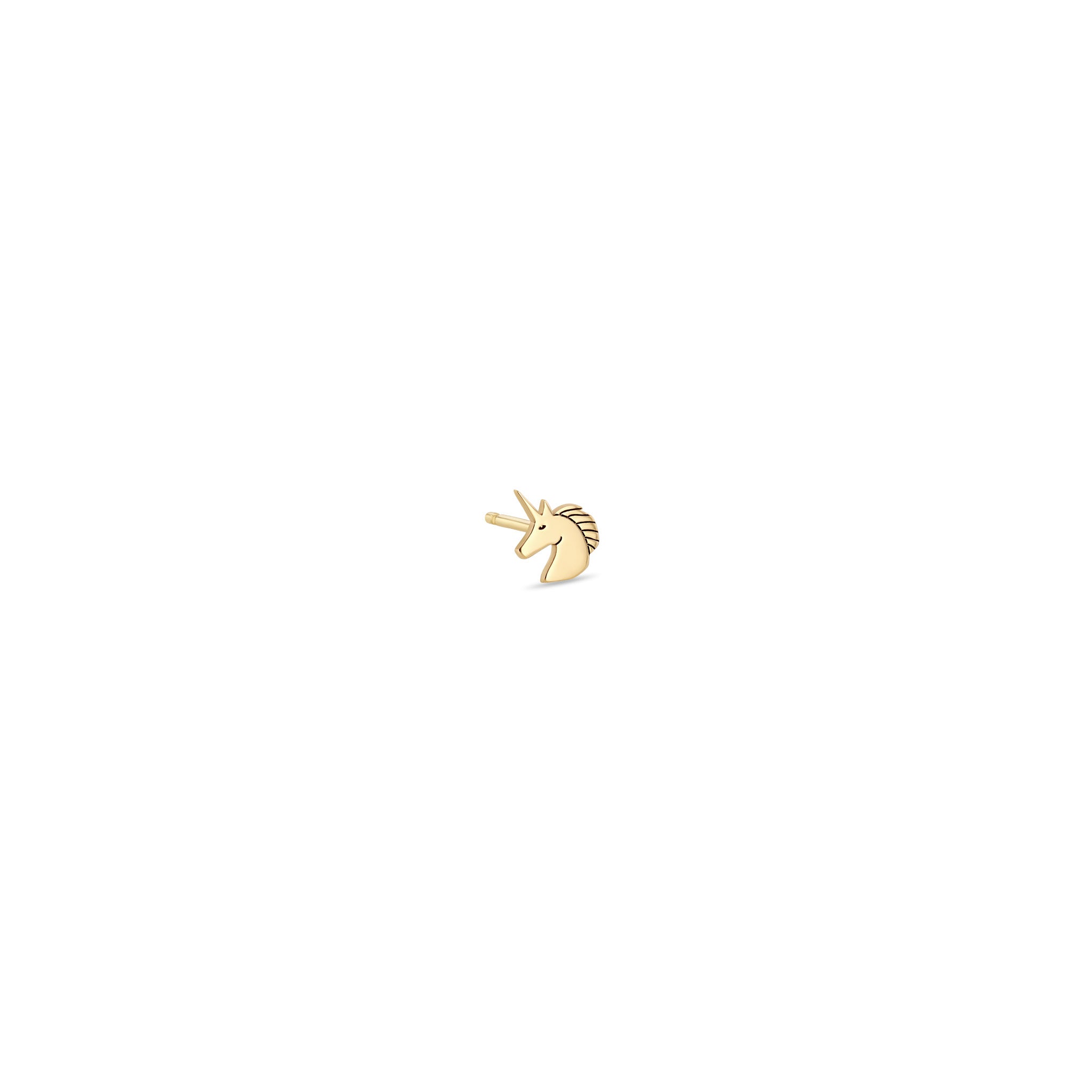 Zoe Chicco 14k Gold Itty Bitty Unicorn Stud Earring