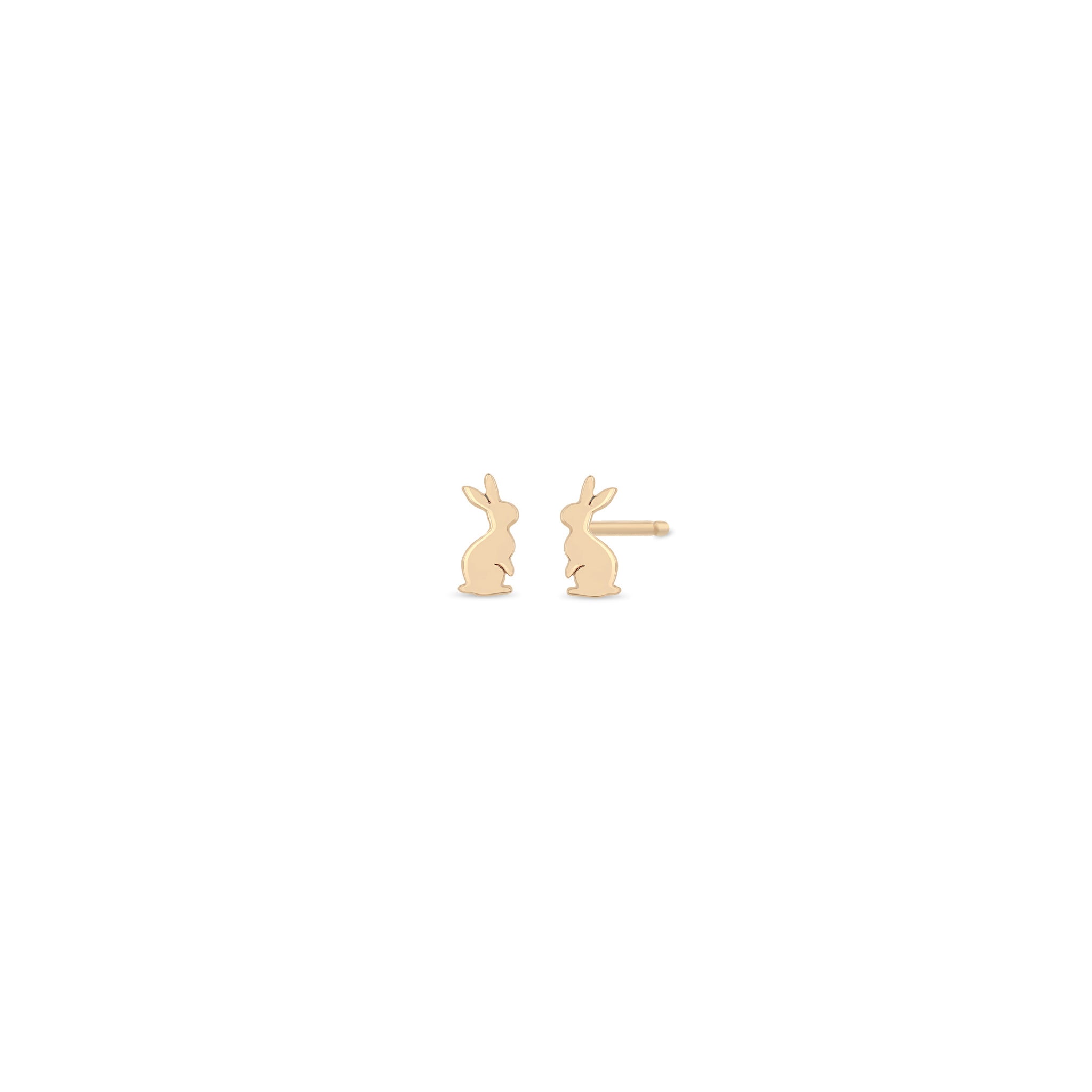 Pair of Zoë Chicco 14k Gold Itty Bitty Bunny Stud Earrings