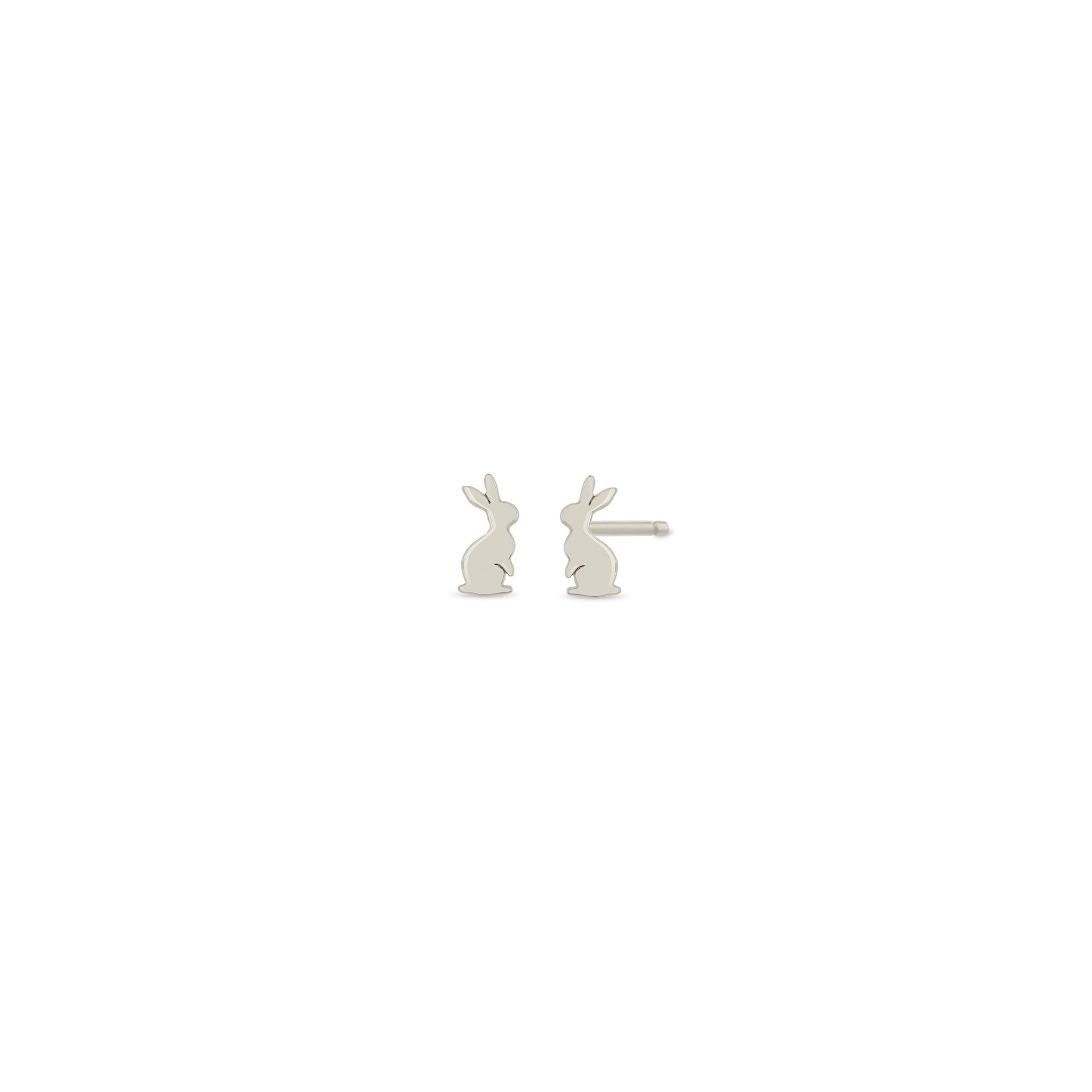 Pair of Zoë Chicco 14k Gold Itty Bitty Bunny Stud Earrings