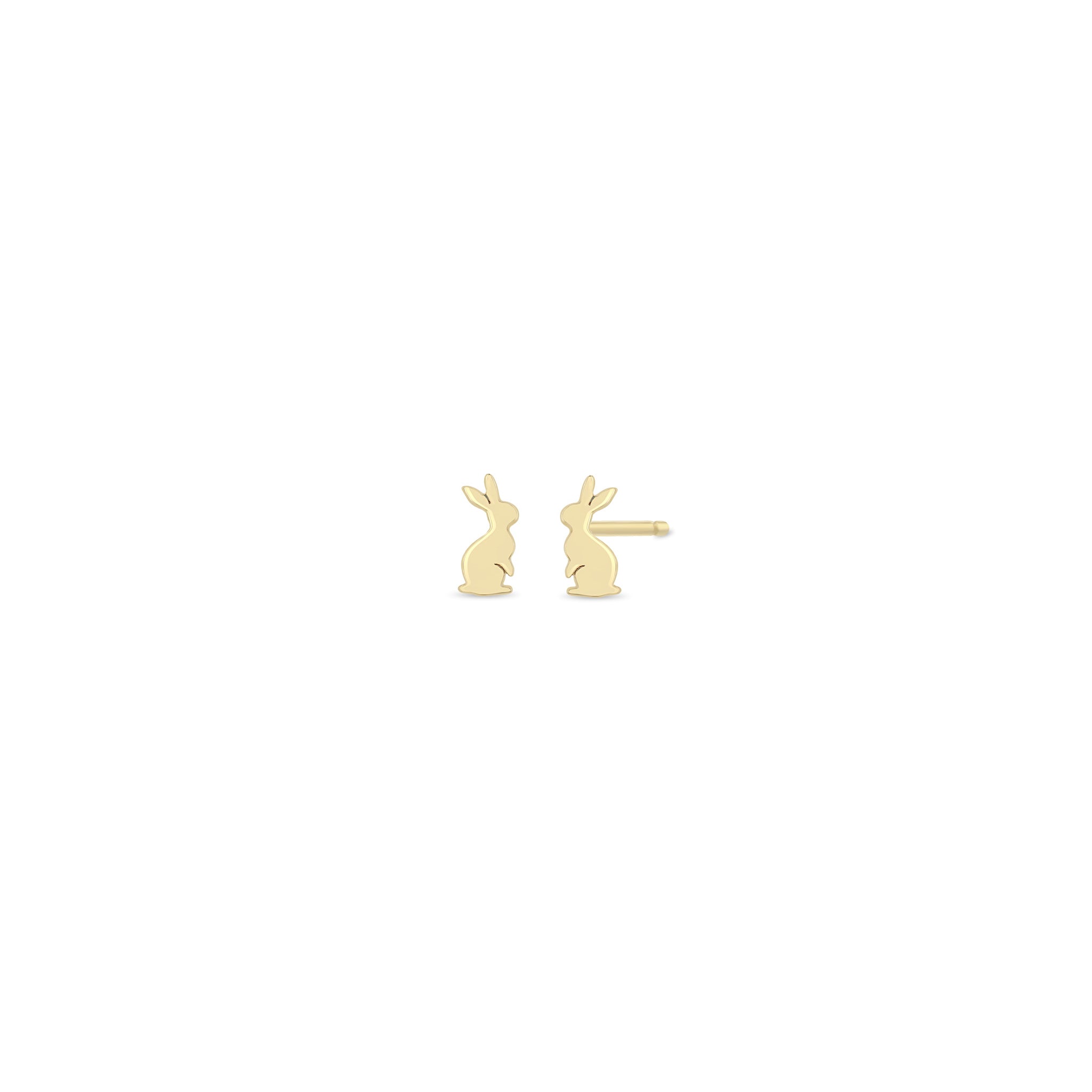 Pair of Zoë Chicco 14k Gold Itty Bitty Bunny Stud Earrings