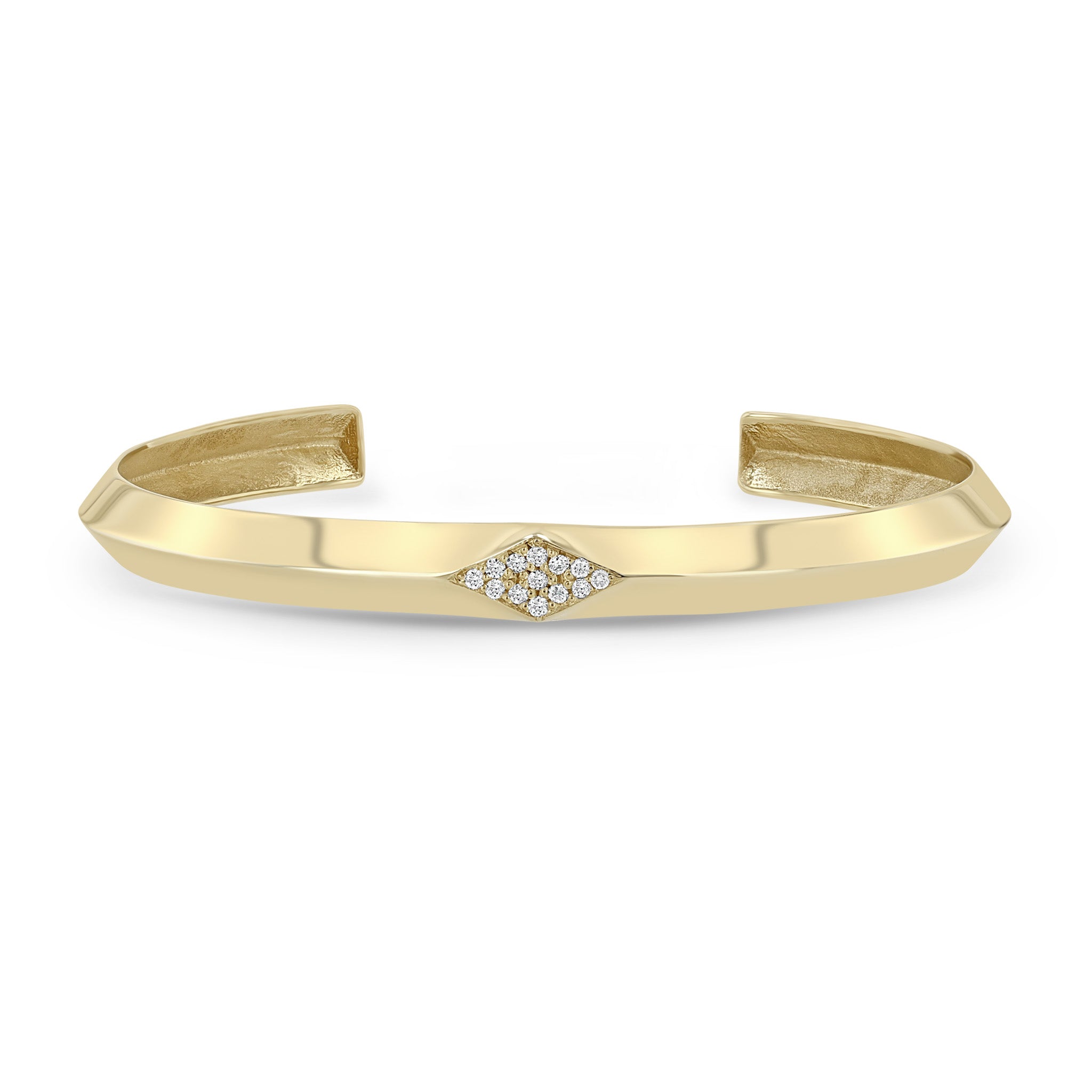 Zoe Chicco 14k gold bracelet with diamond accents on a white background