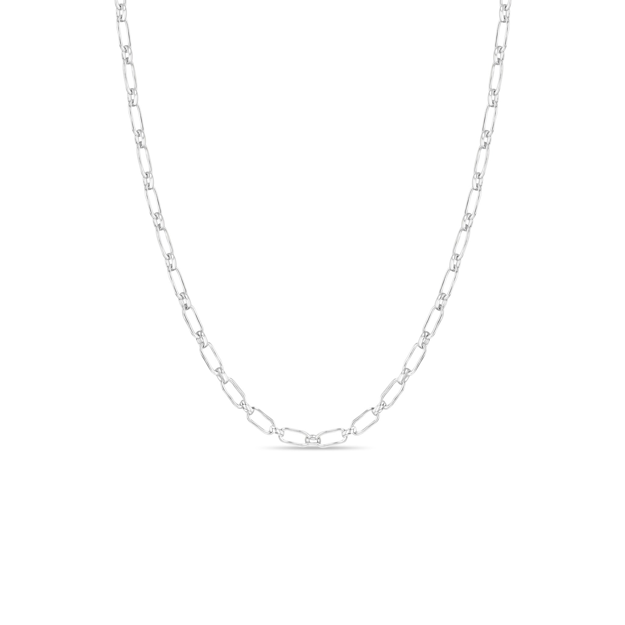 Zoë Chicco Sterling Silver Mixed Link Chain Necklace – ZOË CHICCO