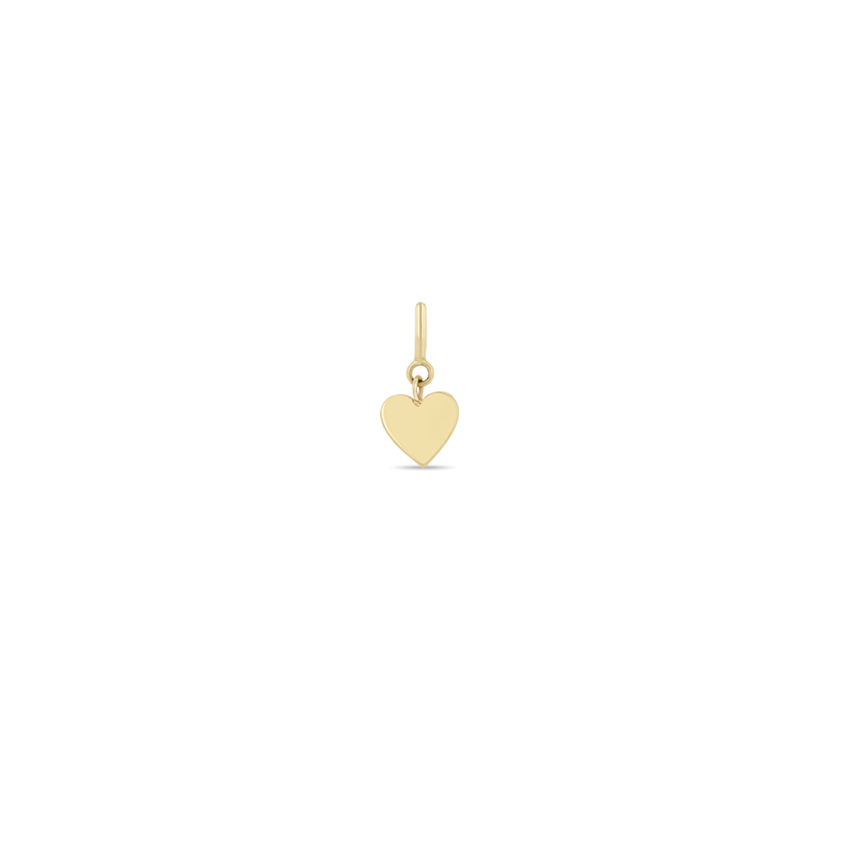 14k Midi Bitty Heart Charm on Spring Ring