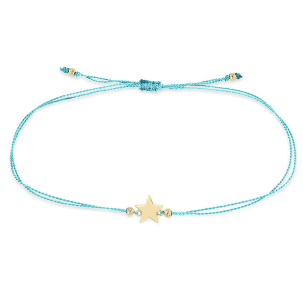 14k Midi Bitty Star Cord Bracelet