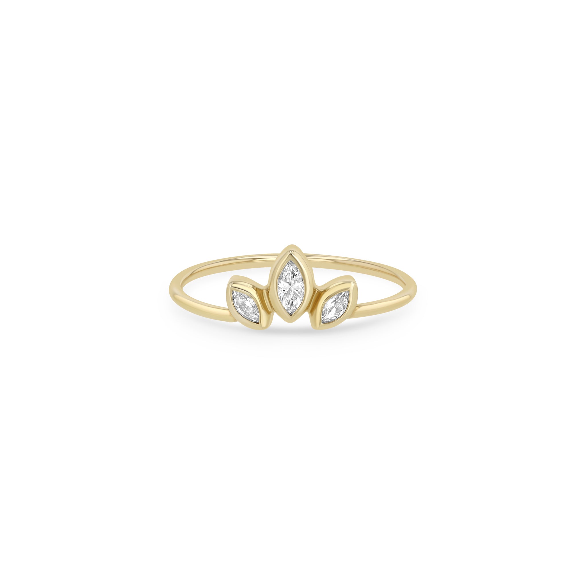 ZOE CHICCO 14k Marquise Diamond Fan Ring