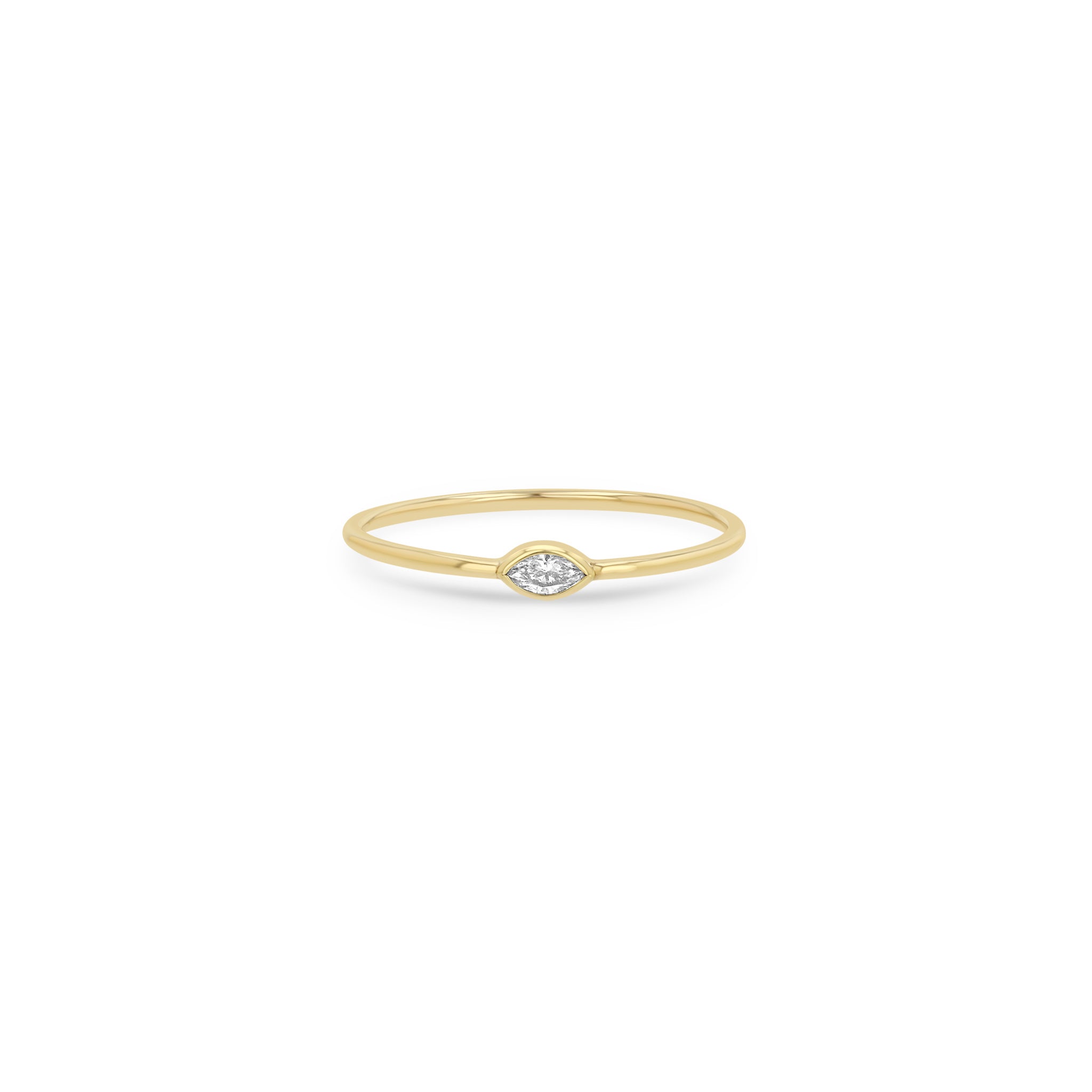 Zoë Chicco 14k Yellow Gold Small Marquise Diamond Ring