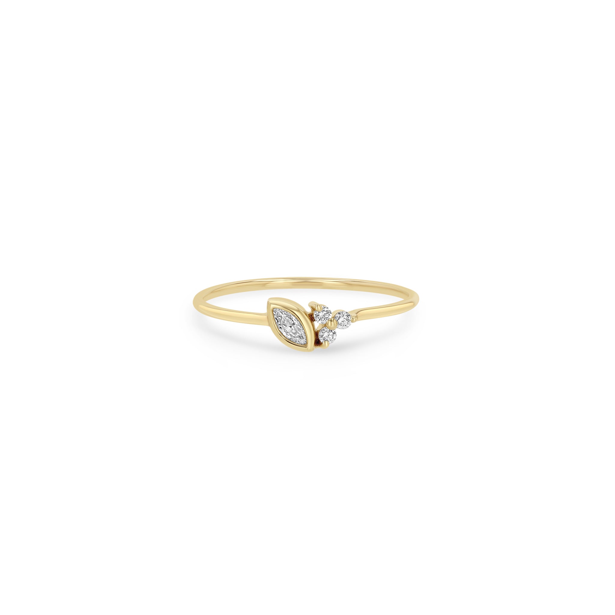 Zoë Chicco 14k Gold Marquise & Prong Diamond Trio Ring