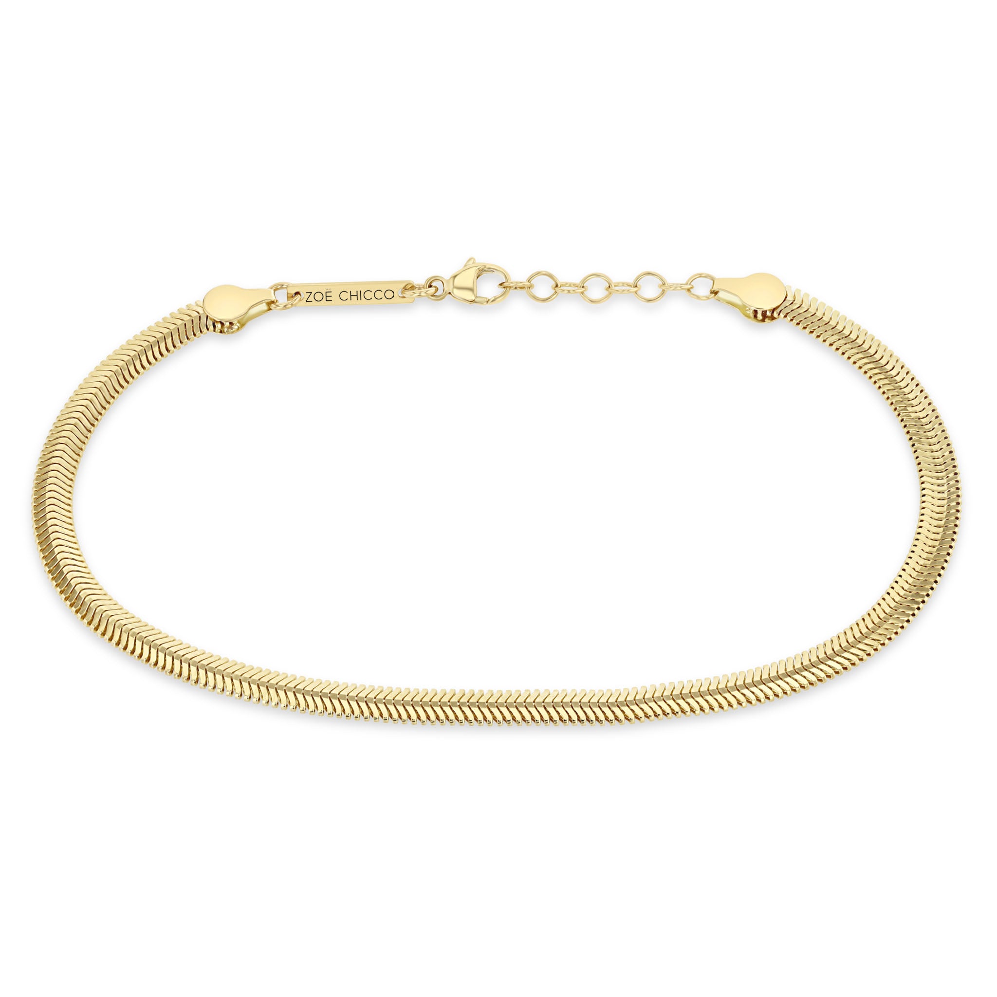 Zoë Chicco Rope Chain Anklet in 14K Yellow Gold