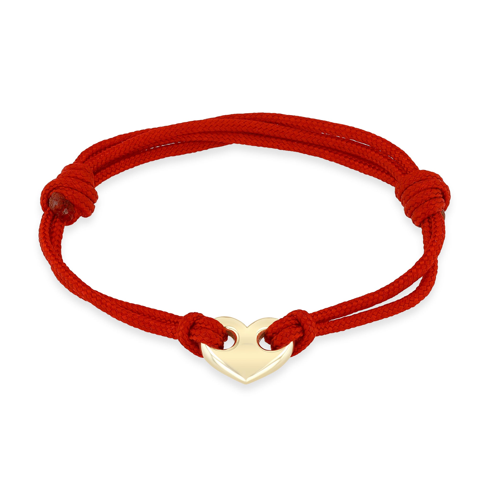 14k Gold Mariner Heart Paracord Bracelet