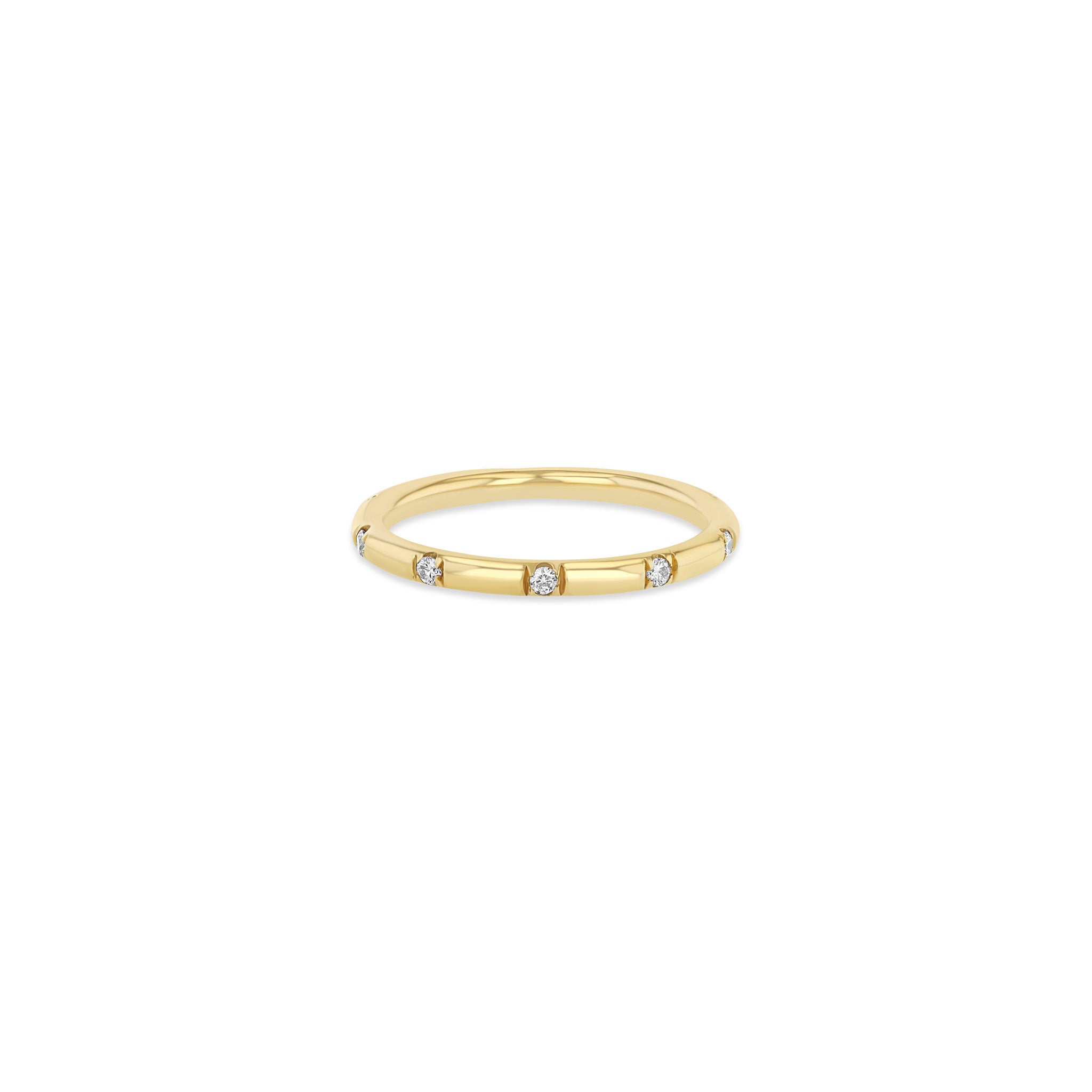 Zoë Chicco 14k Gold 10 Spread Out Pavé Diamond Thick Band Ring