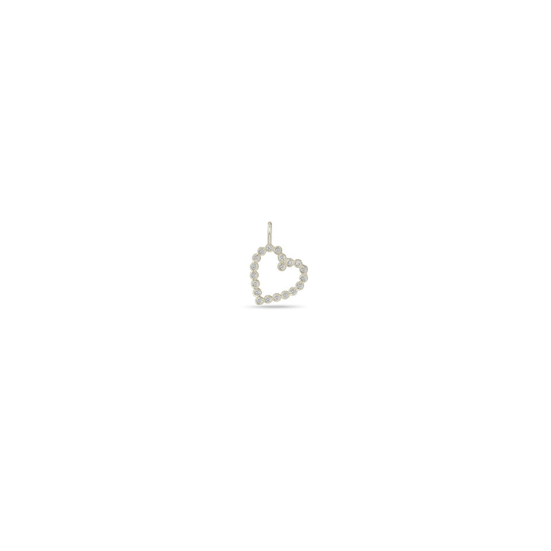 Zoë Chicco 14k Gold Small Diamond Bezel Angled Heart Charm Pendant