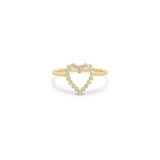 Zoë Chicco 14k Yellow Gold Small Diamond Bezel Heart Ring