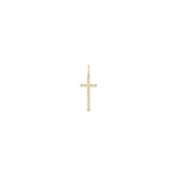 Zoë Chicco 14k Gold Diamond Bezel Cross Charm Pendant