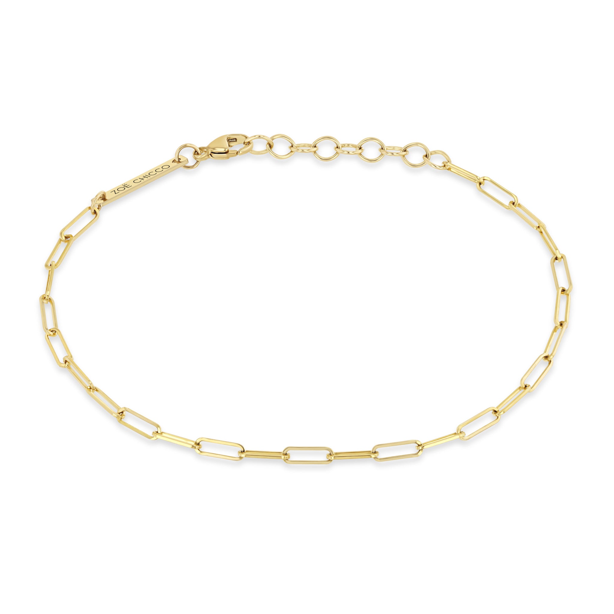 Zoë Chicco 14k Yellow Gold Small Paperclip Chain Bracelet