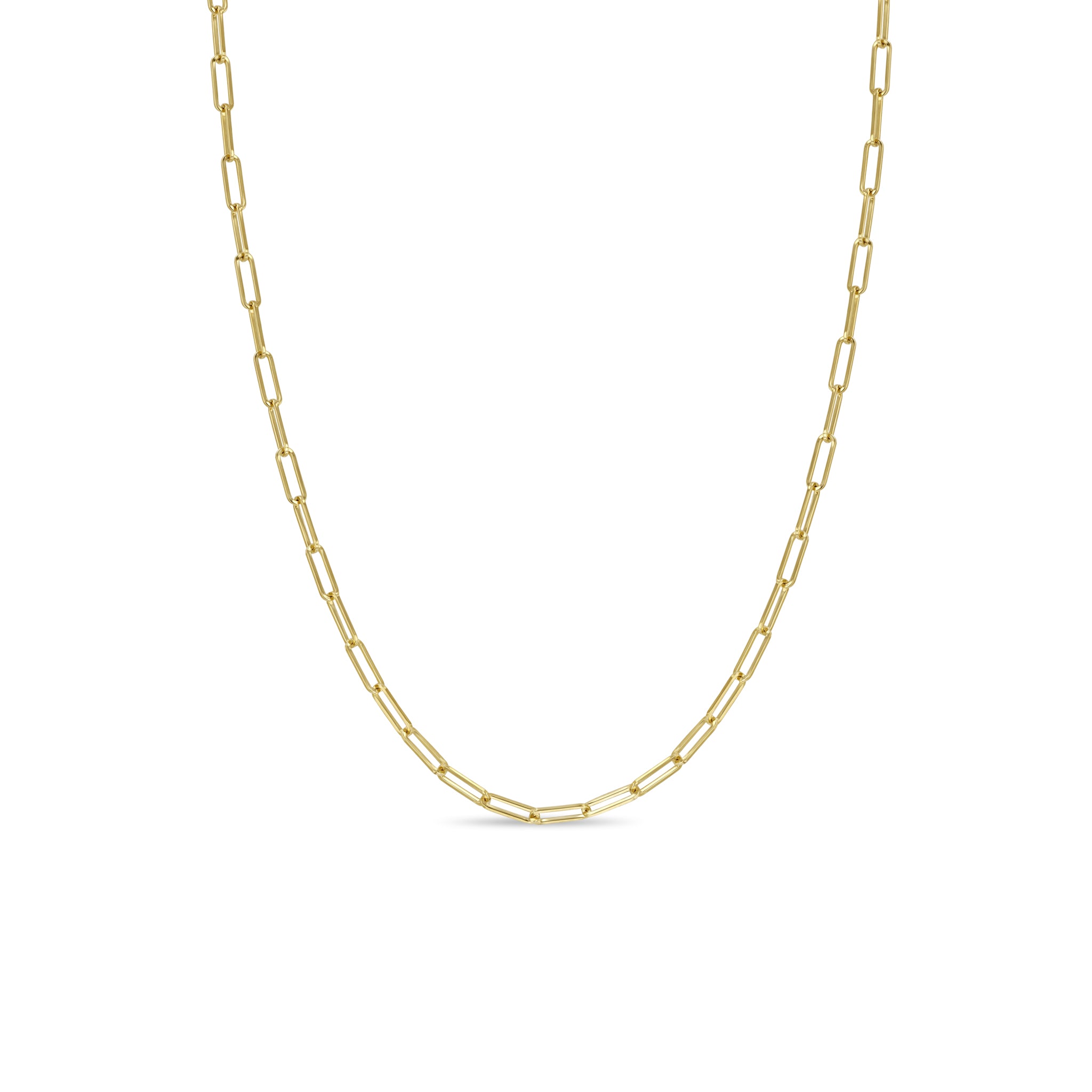 Zoë Chicco 14k Gold Modern Small Paperclip Chain Necklace 