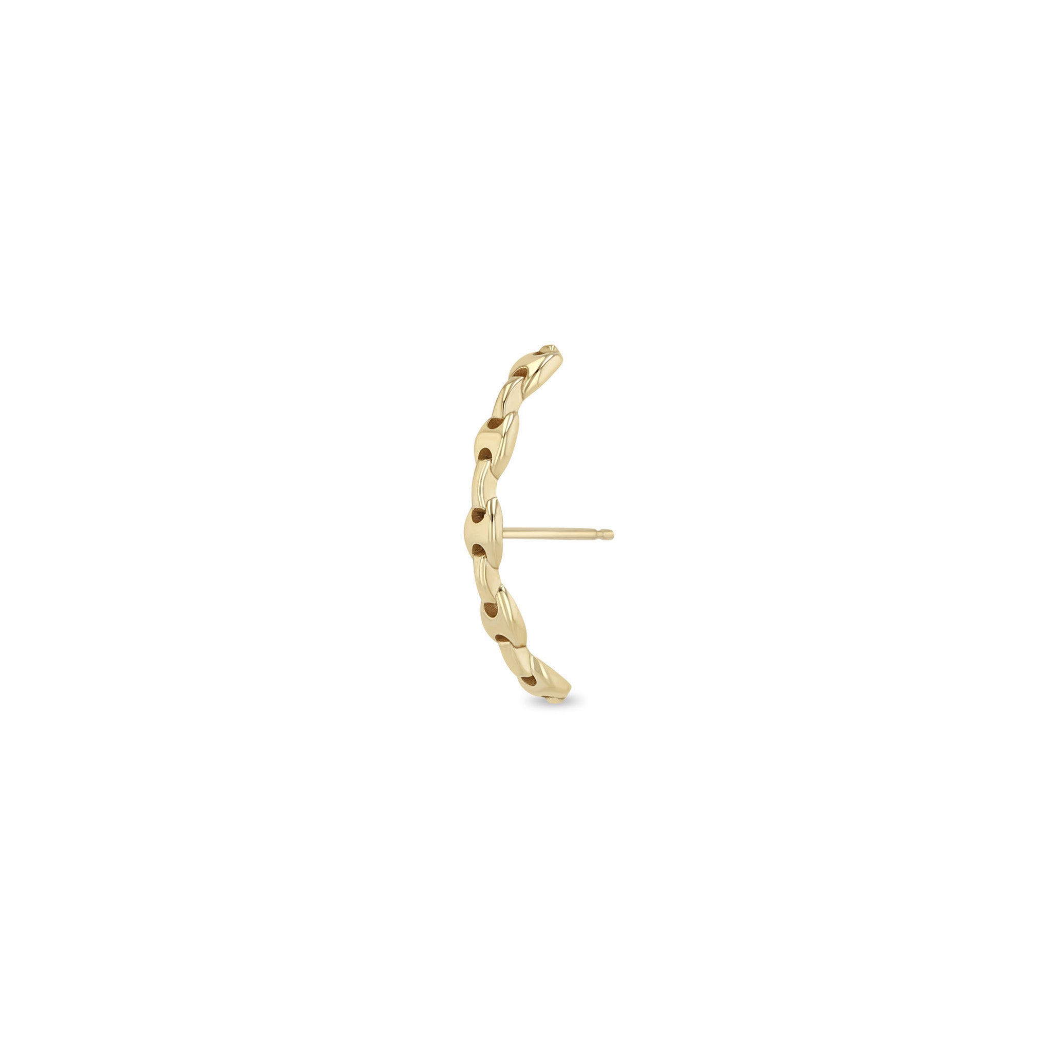 Zoë Chicco 14k Gold Small Mariner Chain Lobe Cuff Stud Earring
