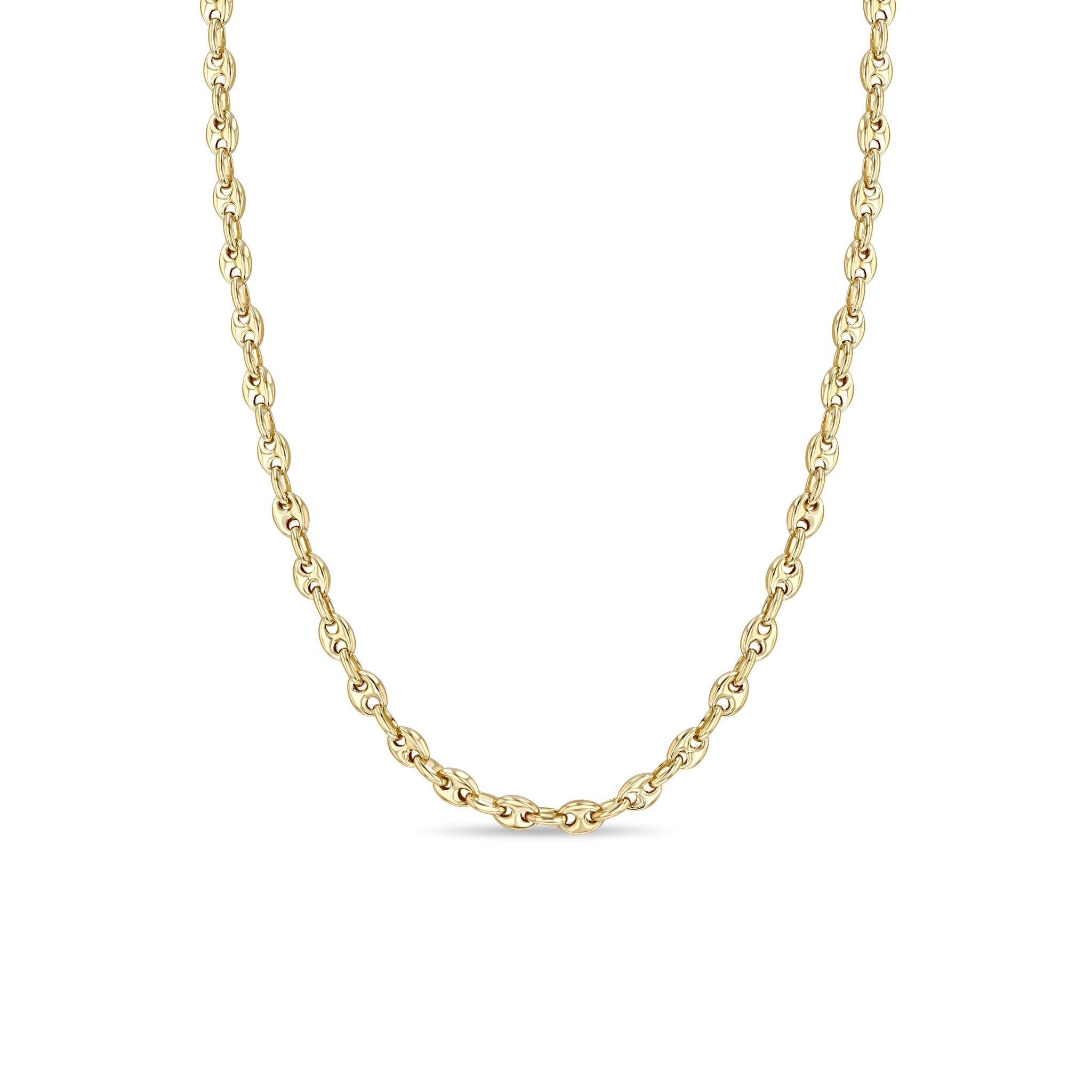 Zoë Chicco 14k Gold Small Puffed Mariner Chain Necklace