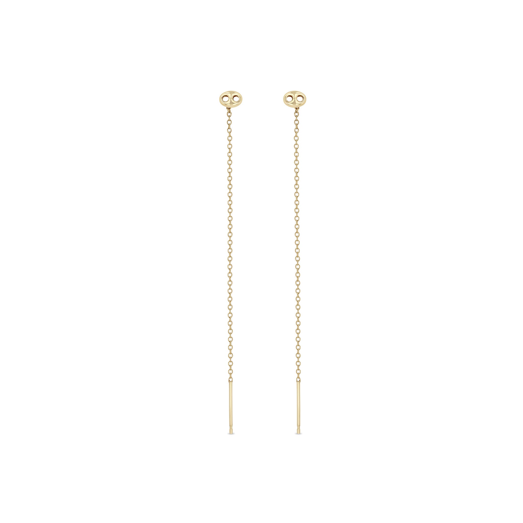 Zoë Chicco 14k Gold Small Mariner Link Threader Earrings
