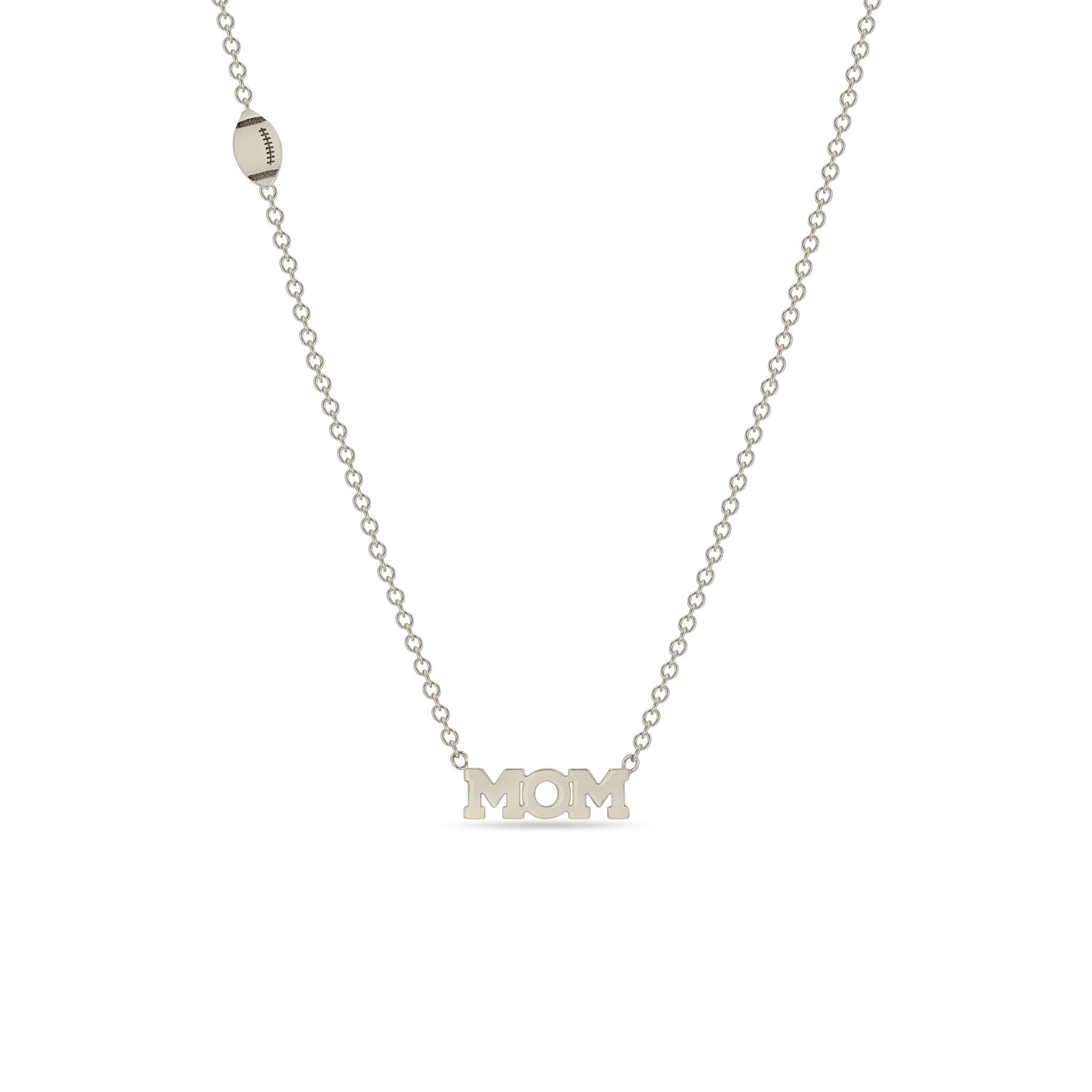 Zoë Chicco 14k Gold Itty Bitty Sports Mom Necklace with a Football
