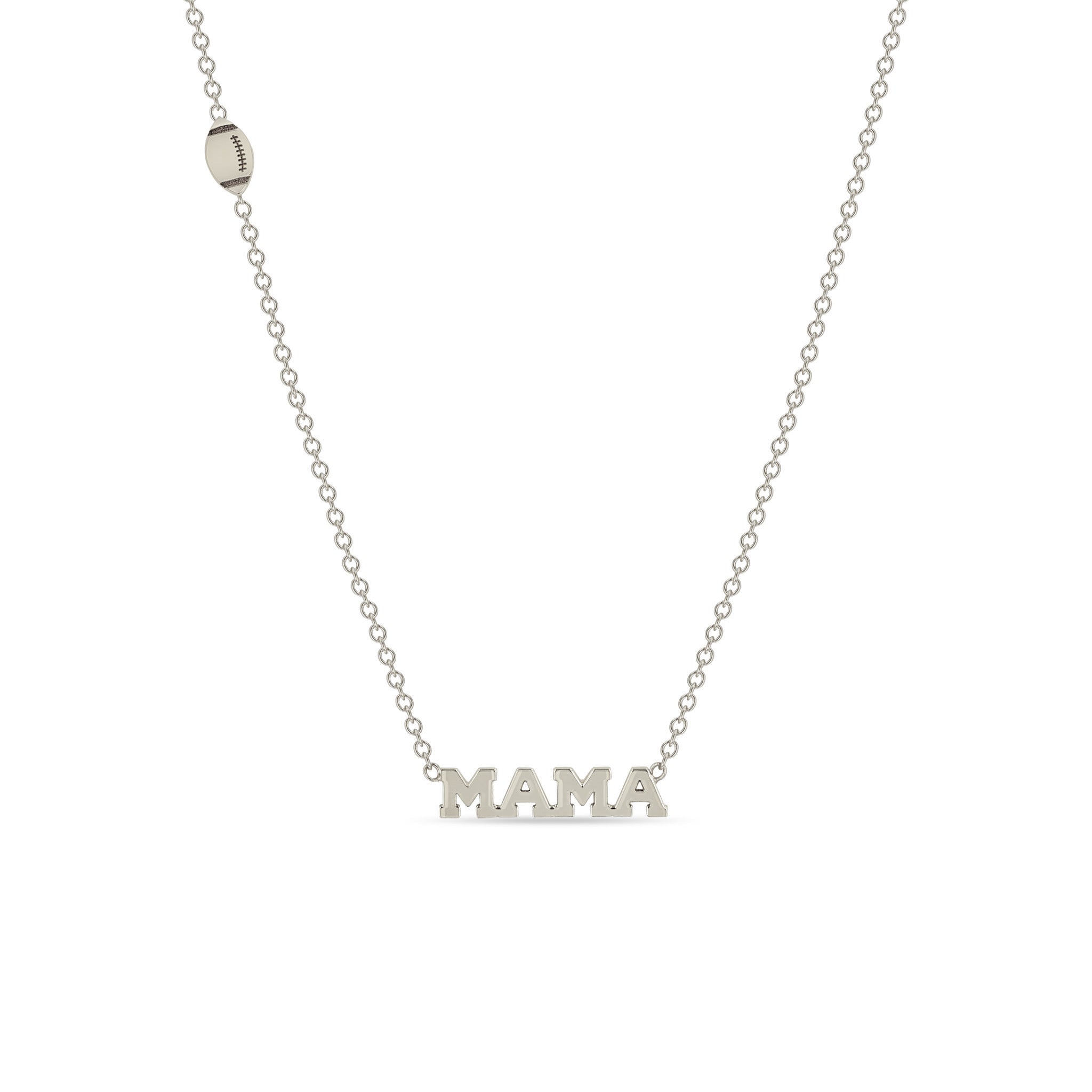Zoë Chicco 14k Gold Itty Bitty Sports Mama Necklace with a Football